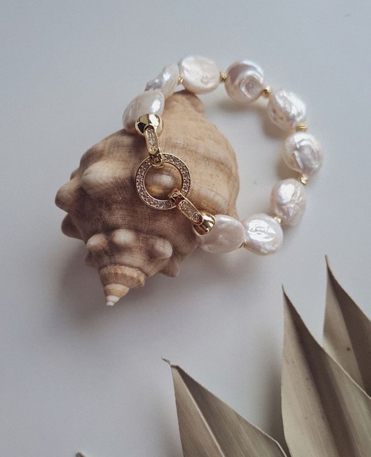 AINUSHA jewellery длина 35 см латунь, жемчуг