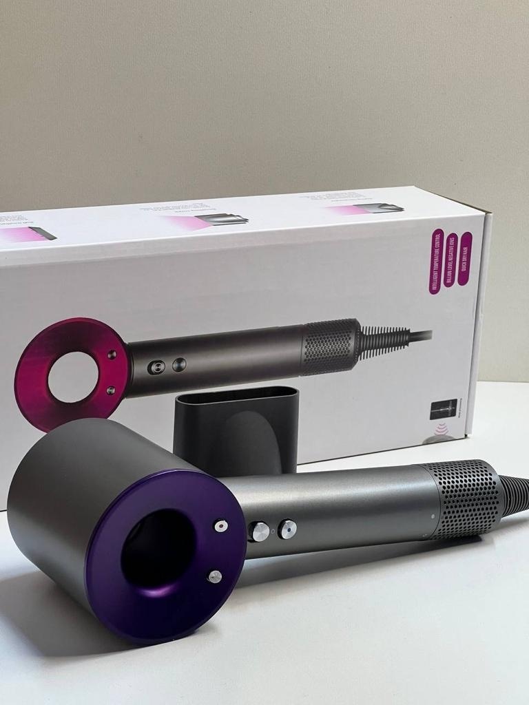 Super hair dryer 1600w фен серый, фиолетовый