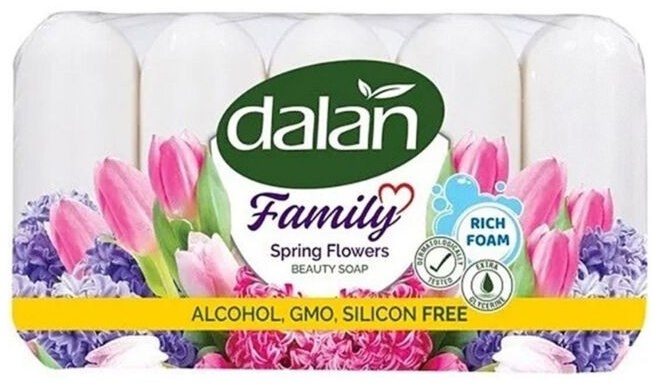 Кусковое мыло туалетное DALAN Family Spring Flowers 375 г