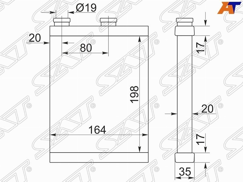 SAT радиатор печки STDTU13950