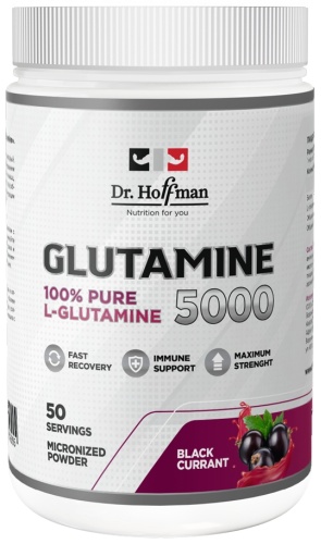 Аминокислотный комплекс Dr.Hoffman Dr. Hoffman GLUTAMINE 5000 powder (310гр) черная смородина, малина