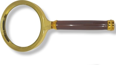 Лупа ручная Magnifier увеличение x3, коричневый, золотой