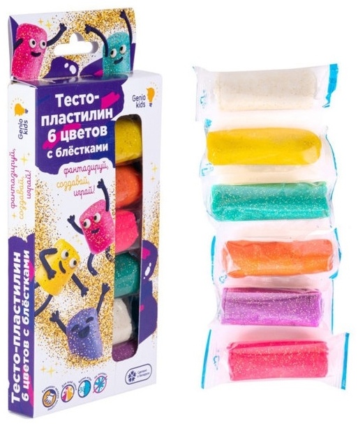 Купить Пластилин Genio Kids Тесто-пластилин TA1091 6 цветов в кредит в ...