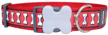 Red Dingo ошейник для прогулки универсальный красный