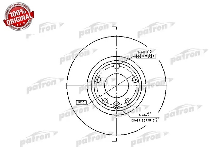 Диски PATRON передние PBD2665