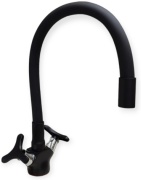 Смеситель для кухни HH-801701B, цинк, цвет черный, хром