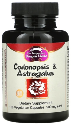 Dragon Herbs БАД Codonopsis & Astragalus 500 мг 100 капсул