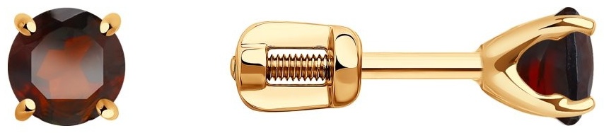 Пусеты SOKOLOV EAR-SO-585-821698 вес 1.32 г золото, гранат