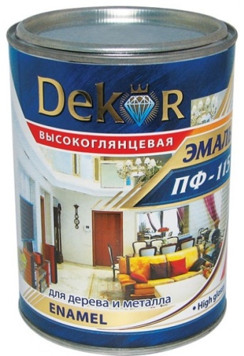 Dekor эмаль матовая ПФ-115 0.8 кг, тон белый