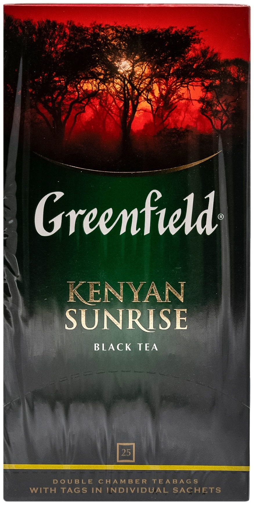 Чай Greenfield черный Kenyan Sunrise листовой 25 пакетиков