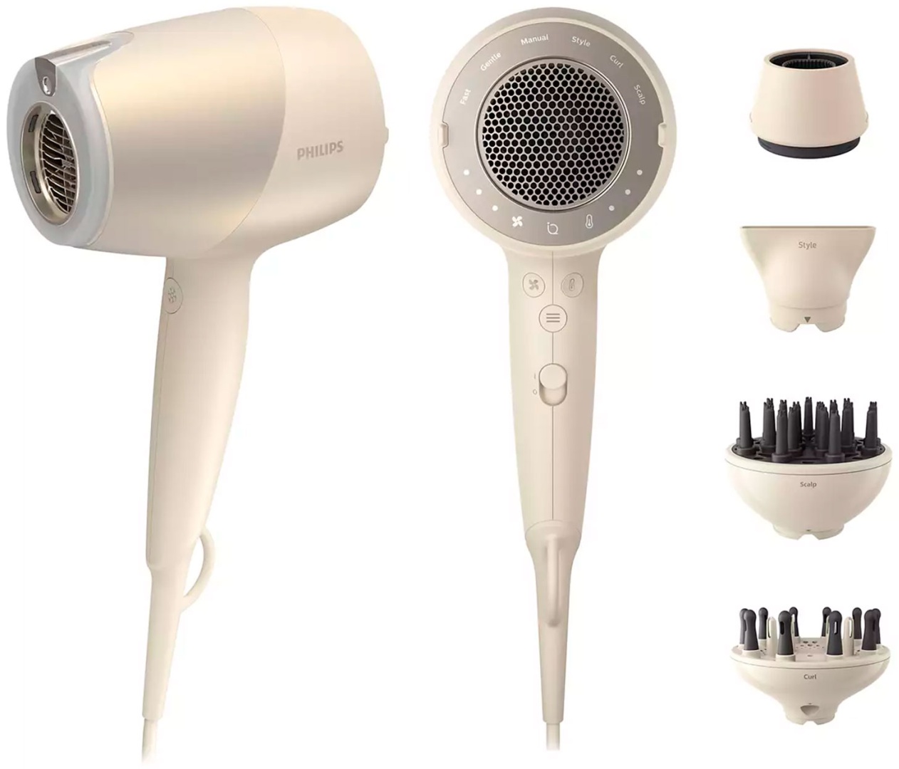 Philips SenseIQ BHD-829/00 фен бежевый