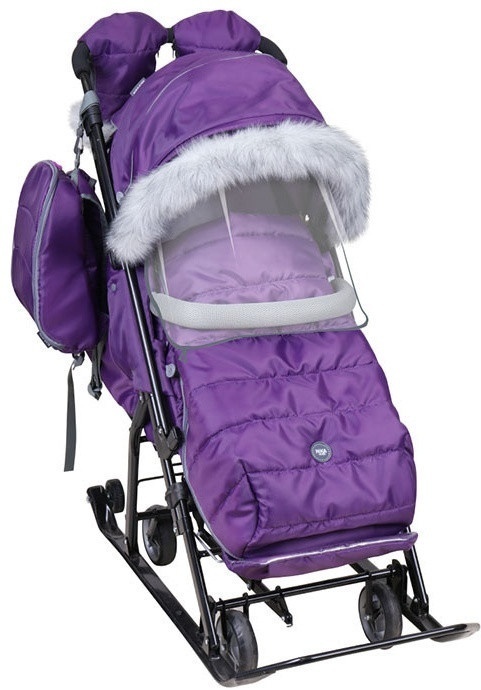 Купить Санки-коляска Nika 7-5SK НД7-5SK/1 фиолетовый в кредит в Алматы ...