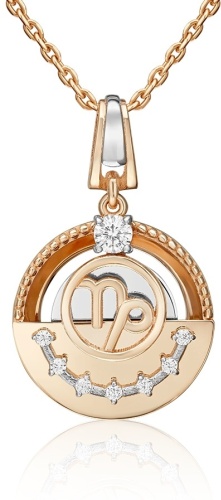 Подвеска PLATINA 03-3463-05-401-1111 вес 2.51 г золото, фианит