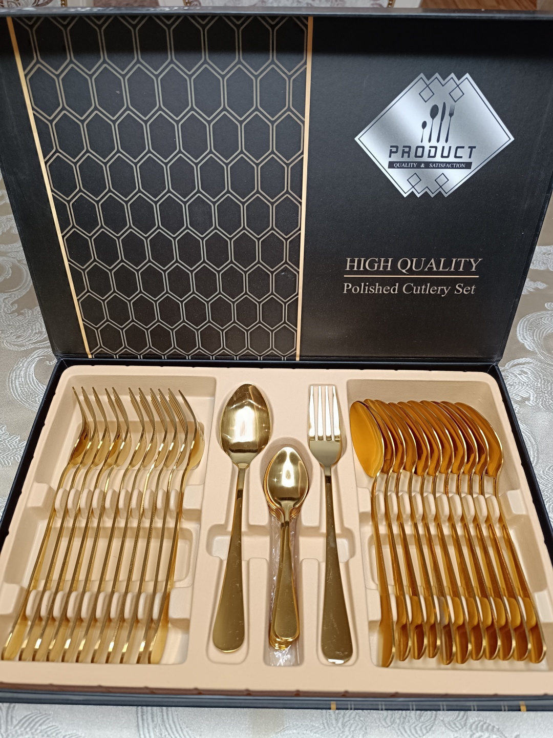 Набор столовых приборов High Quality 36 шт, золотистый 726212