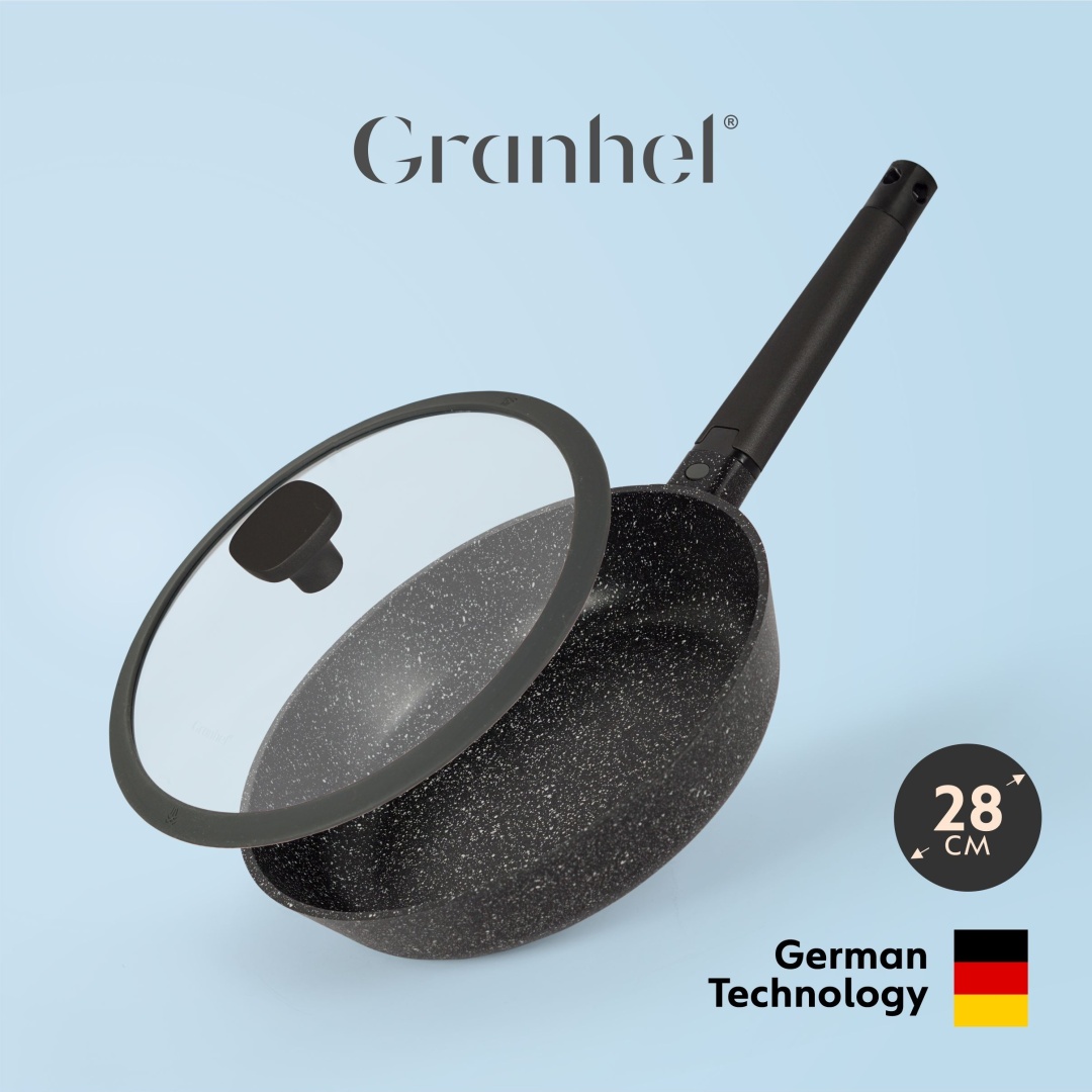 Сковорода Granhel Nature 28 см с антипригарным покрытием, алюминий