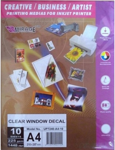 MIRAGE UP7240-A4-10 бумага, A4, 10 листов, самоклеющееся покрытие