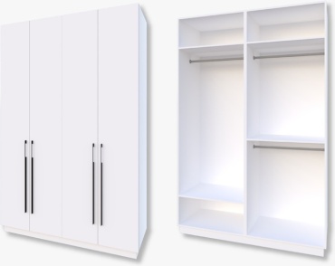 Распашной шкаф Bella Mobili BM 788152, 160x240х50 см, белый