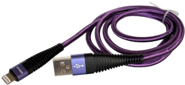 Кабель GERLAX Apple Lightning, USB 2.0 (F) фиолетовый
