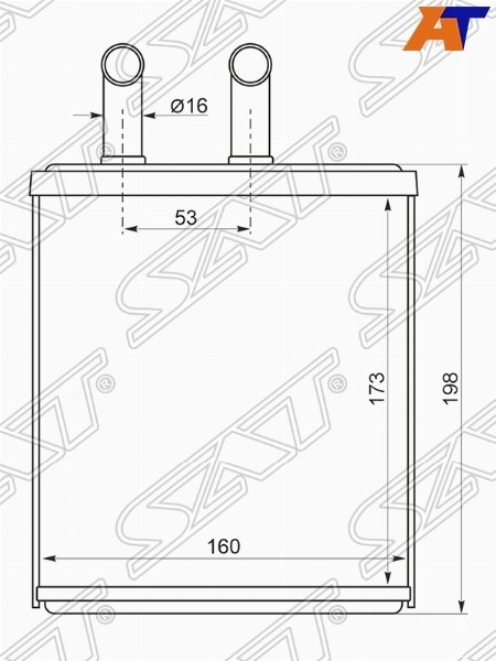SAT радиатор печки STSB013950