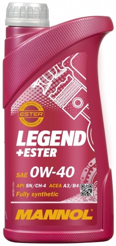Синтетическое Mannol Legend+Ester 0W-40 1 л