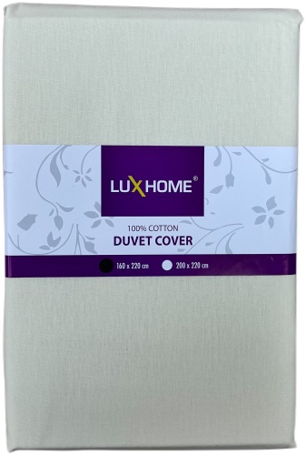 Пододеяльник LUX HOME полутораспальный 160x220 бежевый