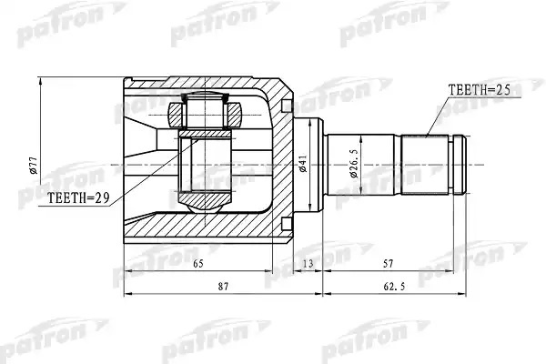 PATRON шрус внутренний PCV1392