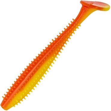 Мягкая приманка Helios Shaggy Orange &amp; Yellow HS-18-015-N 11.4g 130мм 4 шт 130 мм