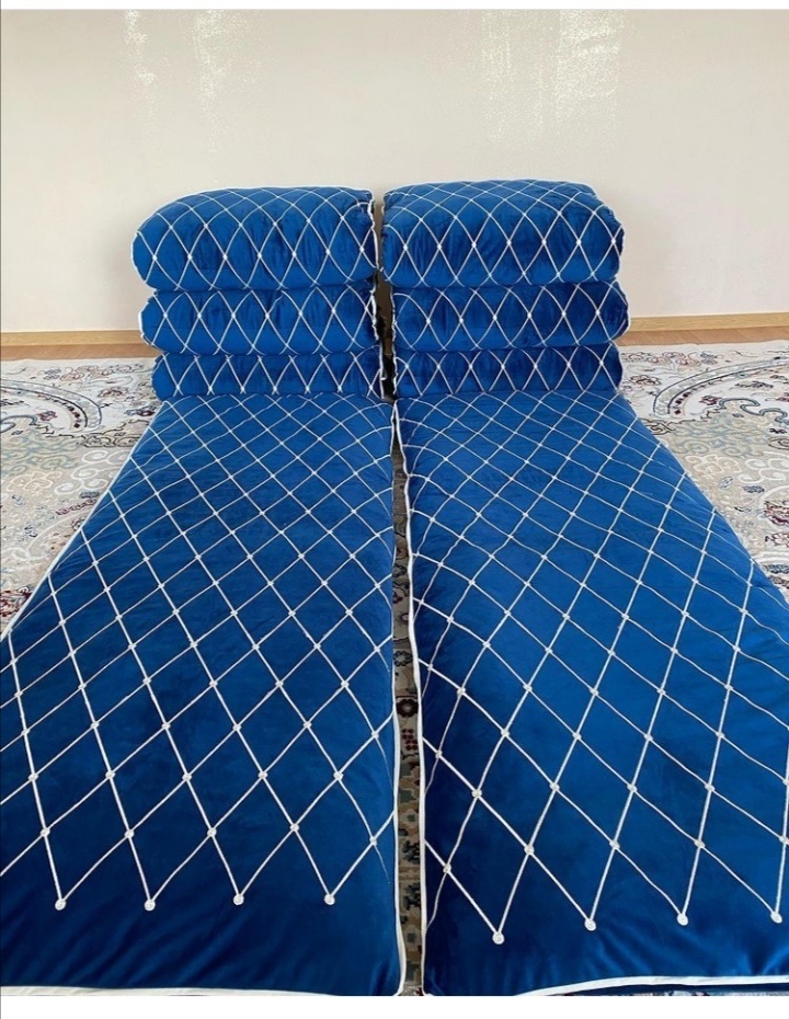 Асыл әжемнің көрпелері корпе 200x80 см, вата, синий