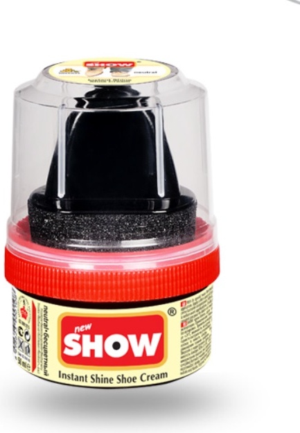 SHOW крем бесцветный, Крем-блеск из натурального воска/Instant Shine Shoe Cream/SC1001-03