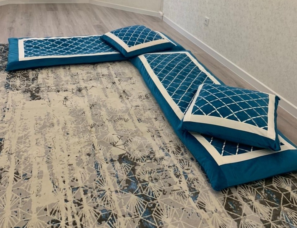 Korpe Zentrum комплект корпе с подушками 200x80 см, вата, синий