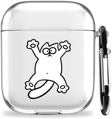 Чехол Mcover для Apple AirPods, AirPods 2 прозрачный