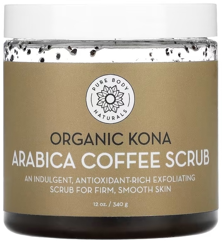 Pure Body Naturals скраб Organic Kona Arabica Coffee для тела 340 мл
