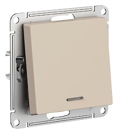 Выключатель клавишный Systeme electric ATLAS, бежевый
