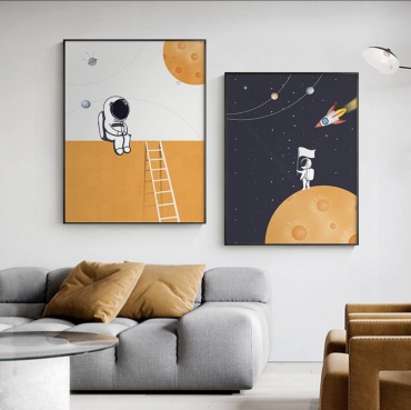Canvas картина Космонавты 60x80 см