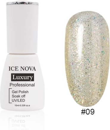 Ice Nova гель-лак Mermaid Diamond gel №09 глянцевое 10 мл