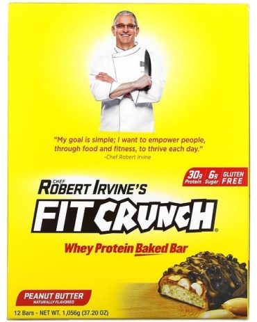 FITCRUNCH батончик протеиновый со вкусом арахисовой пасты фруктового джема 12 шт