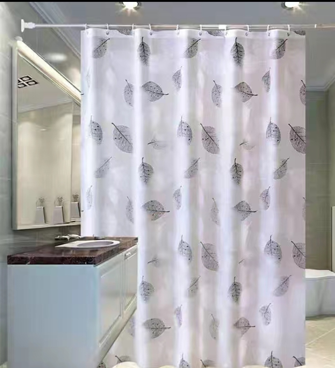 Штора Bee home 56743 180x180 белый, серый, серебристый, PEVA