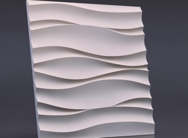 Камелот 3D фактурная панель Art 3D Панель Карельская Волна 500x500 мм, гипс