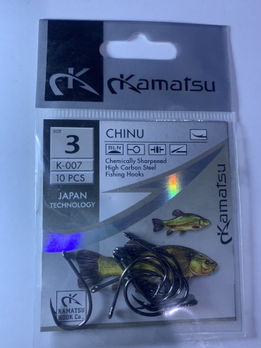 Крючок для рыбалки Kamatsu K-007/3 одинарный серебристый 10 шт