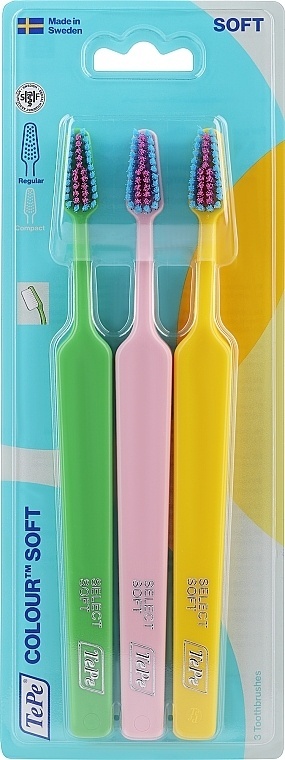 TePe Зубная щетка Colour Soft зубная щетка мягкая 3 шт
