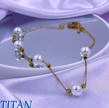 Цепь Fashion Jewelry Fashion Jewelry длина 45 нержавеющая сталь жемчуг