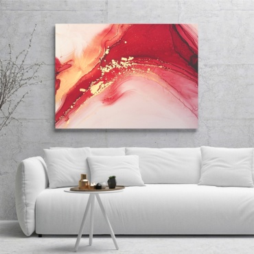 Dekor Vinil картина Флюид в красных оттенках 50x70 см