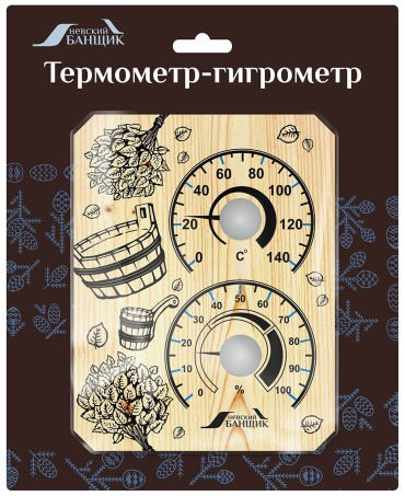Невский банщик термометр-гигрометр Веники и шайка Б-11561 1 шт