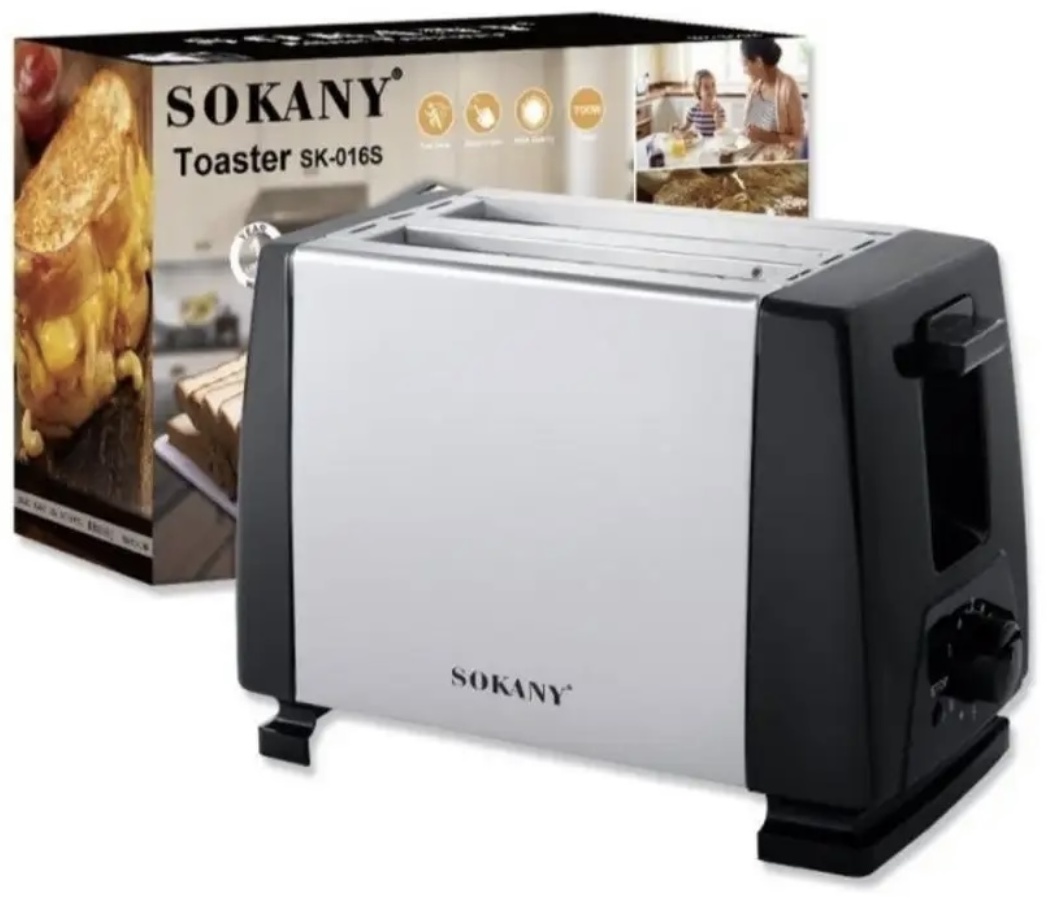 Тостер SOKANY Тостер серебристый