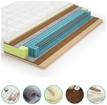 Матрас EcoSon EcoSon Ortoped Damu, 125x200x23 см