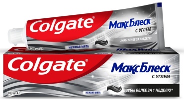 Colgate зубная паста МаксБлеск с углем Нежная мята 100 мл