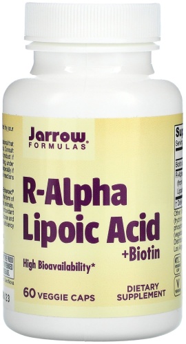 Jarrow Formulas антиоксидант R-Alpha Lipoic Acid 100 мг 60 капсул