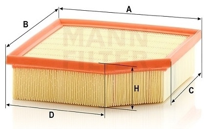 MANN-FILTER воздушный фильтр C24150