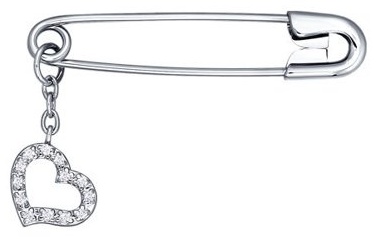 Булавка SOKOLOV 94040017-1_51 вес 1.51 г серебро, фианит