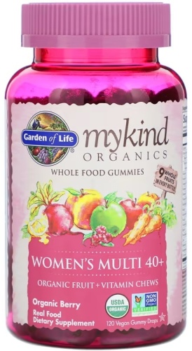 Garden of Life витамин MyKind Organics, Women's Multi 40+, Organic Berry 120 конфет